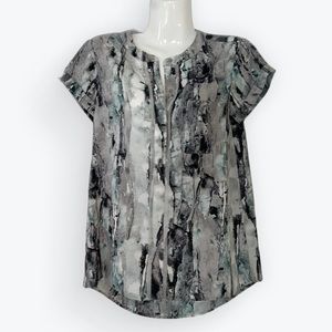 Marbled Popover Top